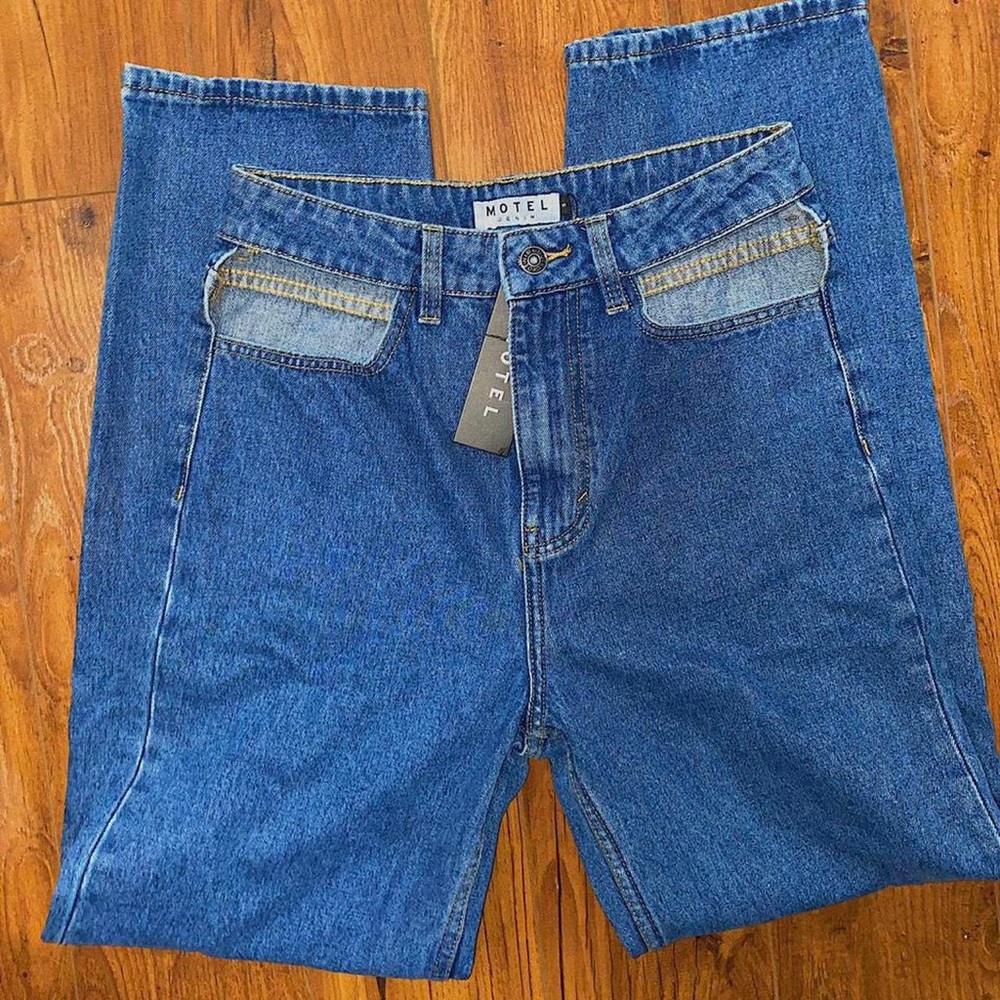 🫐motel rocks. straight leg true blue jeans.🫐